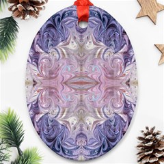 Amethyst Swirls Repeats Ornament (oval)