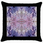 Amethyst Swirls Repeats Throw Pillow Case (Black) Front