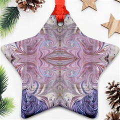 Amethyst Swirls Repeats Star Ornament (two Sides)