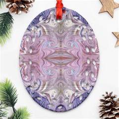 Amethyst Swirls Repeats Ornament (oval Filigree)