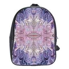 Amethyst Swirls Repeats School Bag (xl) by kaleidomarblingart