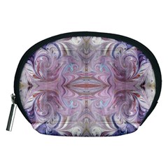 Amethyst Swirls Repeats Accessory Pouch (medium) by kaleidomarblingart