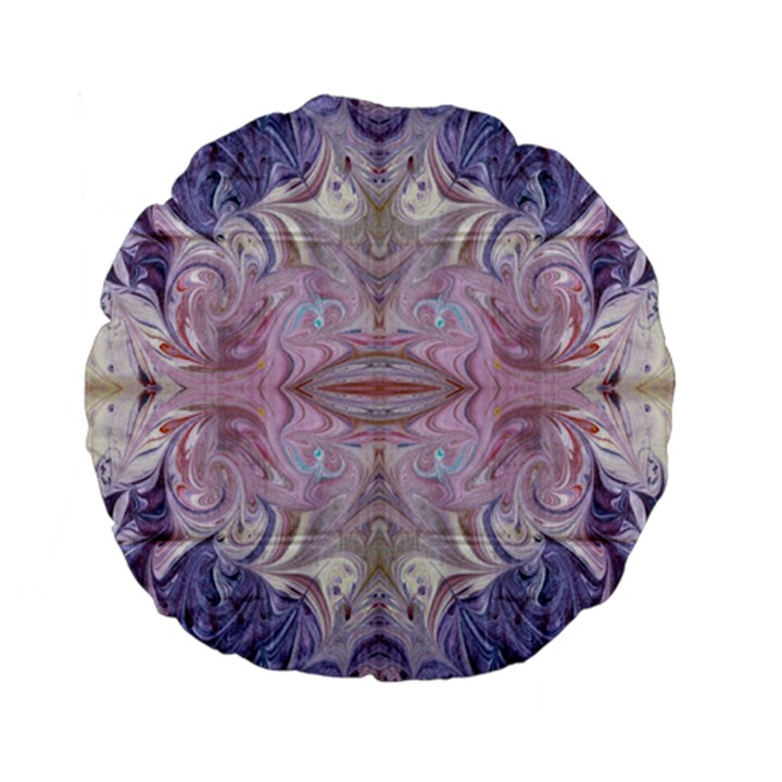 Amethyst Swirls Repeats Standard 15  Premium Flano Round Cushions