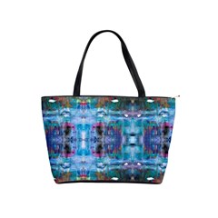 Blue On Turquoise Marbling Classic Shoulder Handbag