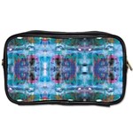 Blue on turquoise marbling Toiletries Bag (Two Sides) Front