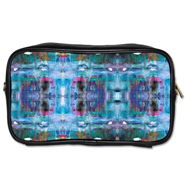 Blue on turquoise marbling Toiletries Bag (Two Sides)