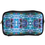 Blue on turquoise marbling Toiletries Bag (Two Sides) Back