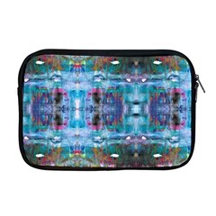 Blue On Turquoise Marbling Apple Macbook Pro 17  Zipper Case by kaleidomarblingart