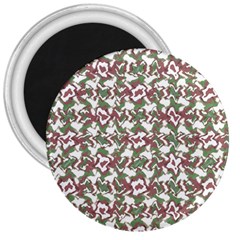 Multicolored Texture Print Pattern 3  Magnets