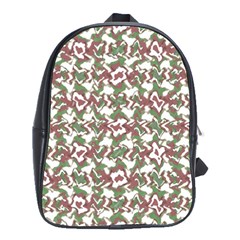 Multicolored Texture Print Pattern School Bag (large)