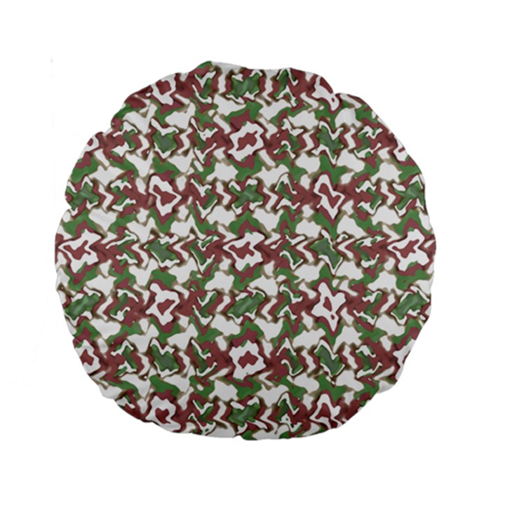 Multicolored Texture Print Pattern Standard 15  Premium Round Cushions