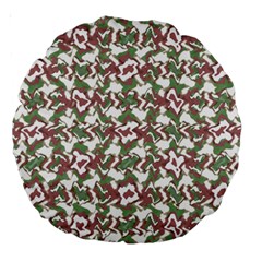 Multicolored Texture Print Pattern Large 18  Premium Round Cushions