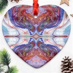 Abstract Marbling Repeats Ornament (heart)