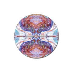 Abstract Marbling Repeats Magnet 3  (round) by kaleidomarblingart