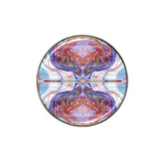 Abstract Marbling Repeats Hat Clip Ball Marker by kaleidomarblingart