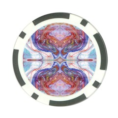 Abstract Marbling Repeats Poker Chip Card Guard by kaleidomarblingart