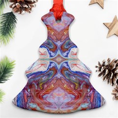 Abstract Marbling Repeats Ornament (christmas Tree) 