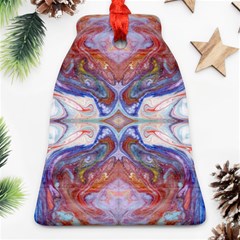 Abstract Marbling Repeats Ornament (bell) by kaleidomarblingart