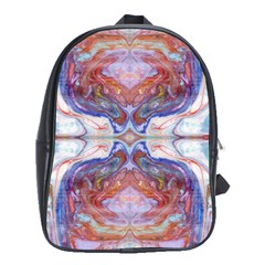 Abstract Marbling Repeats School Bag (xl) by kaleidomarblingart