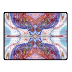 Abstract Marbling Repeats Double Sided Fleece Blanket (small)  by kaleidomarblingart