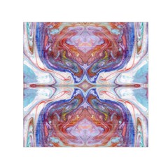 Abstract Marbling Repeats Small Satin Scarf (square)