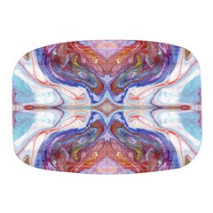 Abstract Marbling Repeats Mini Square Pill Box by kaleidomarblingart