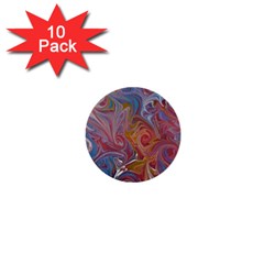 Intricate Swirls 1  Mini Buttons (10 Pack)  by kaleidomarblingart