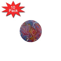 Intricate Swirls 1  Mini Magnet (10 Pack)  by kaleidomarblingart