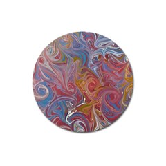 Intricate Swirls Magnet 3  (round) by kaleidomarblingart