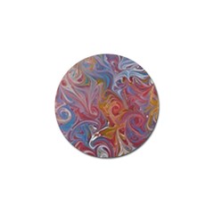 Intricate Swirls Golf Ball Marker by kaleidomarblingart