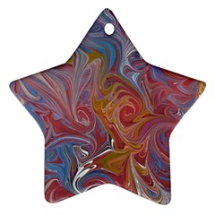 Intricate Swirls Star Ornament (two Sides)