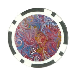 Intricate Swirls Poker Chip Card Guard by kaleidomarblingart