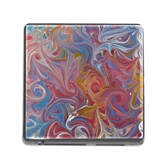 Intricate Swirls Memory Card Reader (square 5 Slot) by kaleidomarblingart