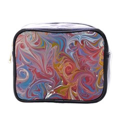 Intricate Swirls Mini Toiletries Bag (one Side) by kaleidomarblingart