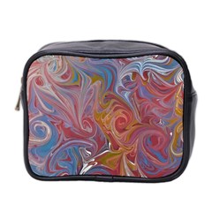 Intricate Swirls Mini Toiletries Bag (two Sides) by kaleidomarblingart