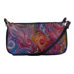 Intricate Swirls Shoulder Clutch Bag by kaleidomarblingart