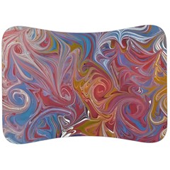 Intricate Swirls Velour Seat Head Rest Cushion by kaleidomarblingart