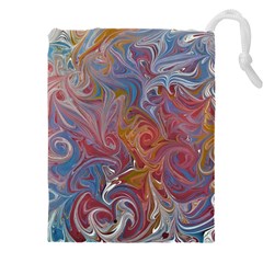 Intricate Swirls Drawstring Pouch (5xl) by kaleidomarblingart