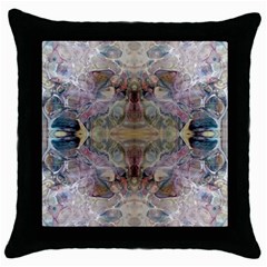 Marbling Ornate Throw Pillow Case (black) by kaleidomarblingart