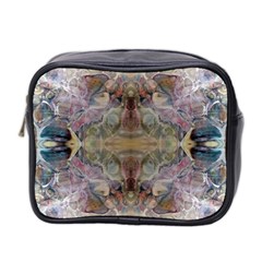 Marbling Ornate Mini Toiletries Bag (two Sides) by kaleidomarblingart