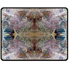 Marbling Ornate Fleece Blanket (medium)  by kaleidomarblingart