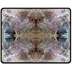 Marbling Ornate Double Sided Fleece Blanket (medium)  by kaleidomarblingart