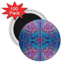 Blue Marbling Patterns 2 25  Magnets (100 Pack)  by kaleidomarblingart