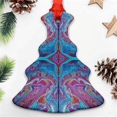 Blue Marbling Patterns Ornament (christmas Tree) 