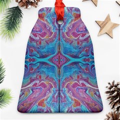 Blue Marbling Patterns Ornament (bell)