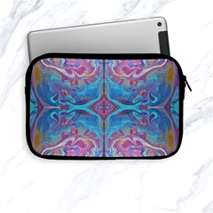 Blue Marbling Patterns Apple Ipad Mini Zipper Cases by kaleidomarblingart