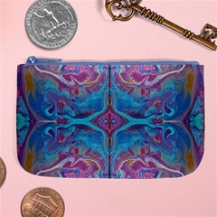 Blue Marbling Patterns Large Coin Purse