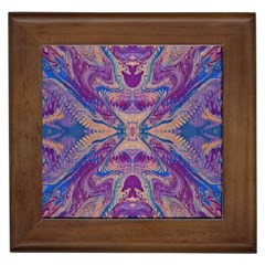 Wings Repeats Framed Tile by kaleidomarblingart