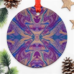 Wings Repeats Ornament (round) by kaleidomarblingart