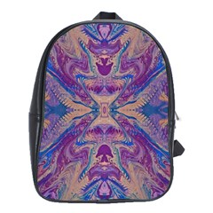 Wings Repeats School Bag (xl) by kaleidomarblingart